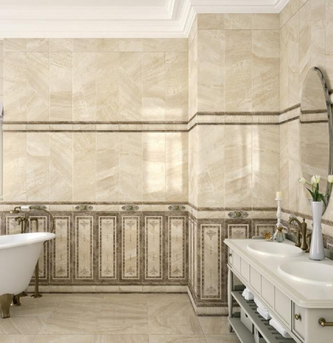 Плитка керамическая Sanchis Legent Crema настенная 25х75